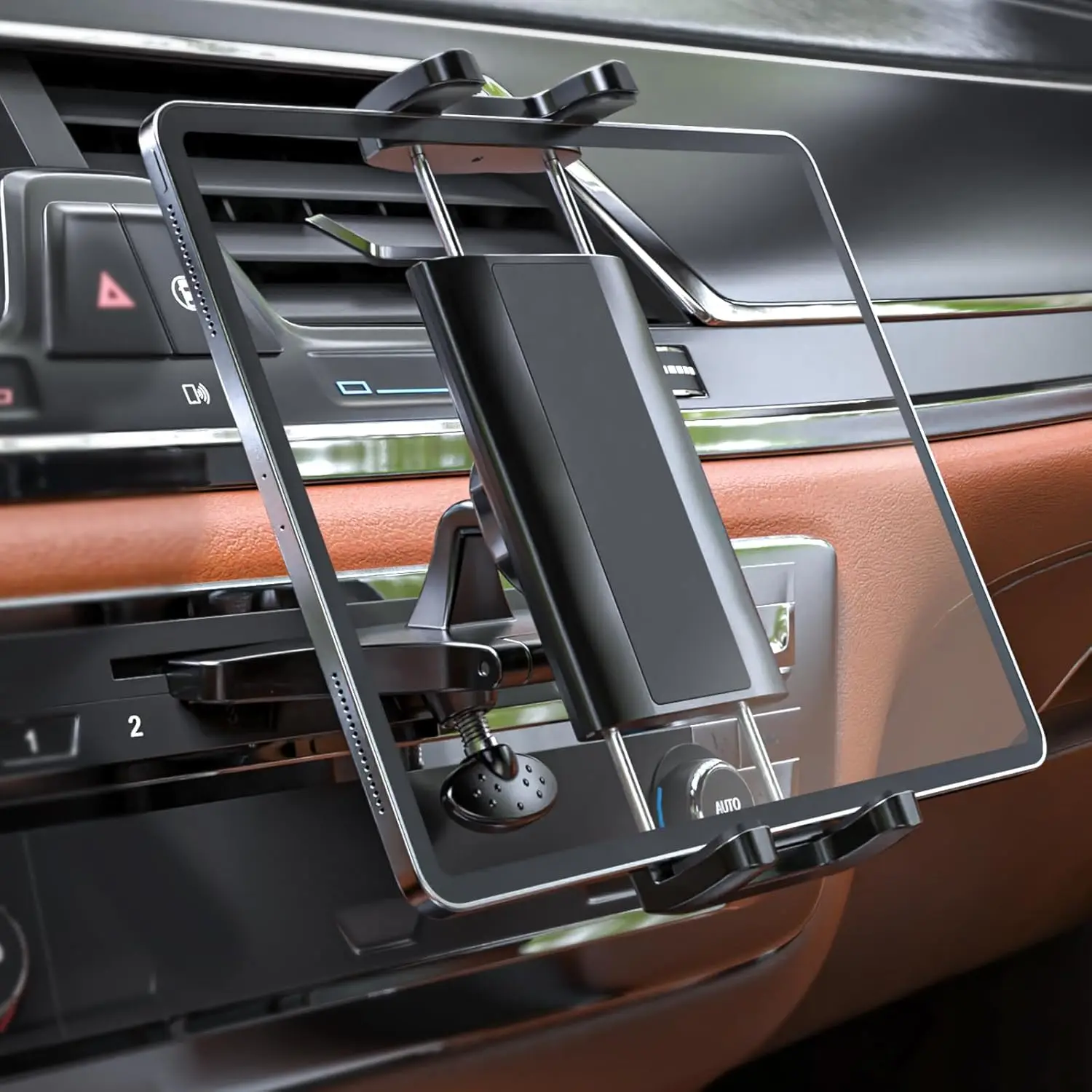 CD Slot Car Tablet Mount for 4-13in iPad & Phone Universal CD Player Tablet Holder with 360 Rotation for iPad 3-12.9 inch