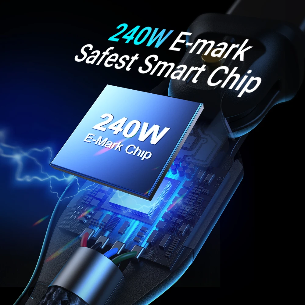 AUFU 240W USB C to USB Type C Cable for MacBook Pro Quick Charge 3.1 PD Fast Charging Cable for Samsung Xiaomi POCO Charge Cable - Image 3