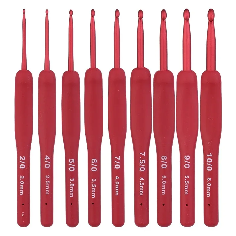 Colorful Soft Plastic Handle Alumina Metal Head Crochet Hooks Knitting Needles Set Knitting Tools Sweater Needles for Weave - Image 4