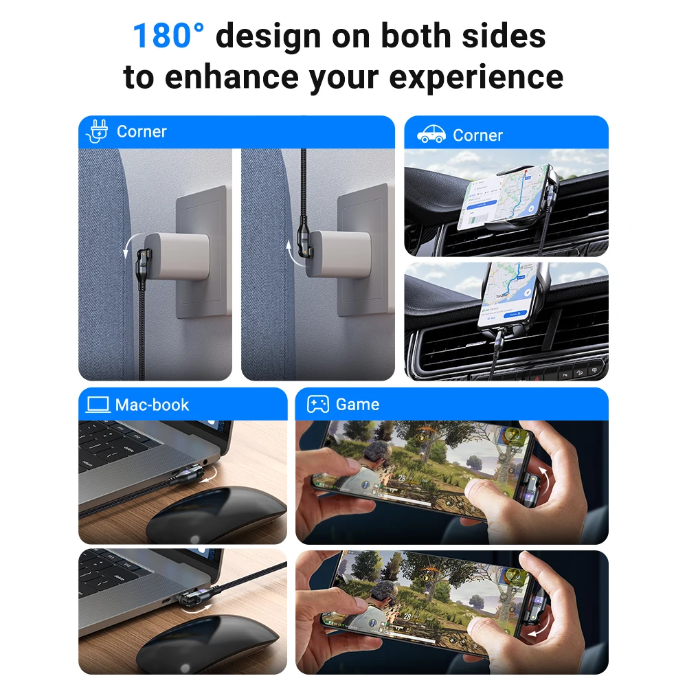 AUFU 240W USB C to USB Type C Cable for MacBook Pro Quick Charge 3.1 PD Fast Charging Cable for Samsung Xiaomi POCO Charge Cable - Image 6