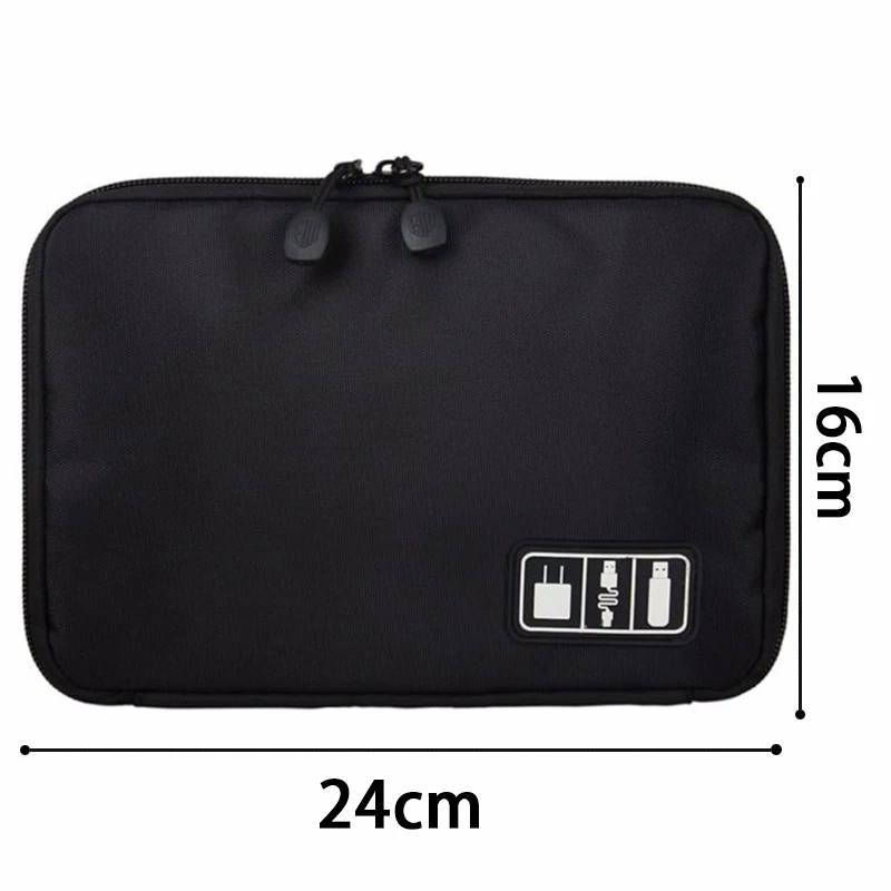 Outdoor Travel Kit Waterproof Nylon Cable Holder Bag Electronic Accessories USB Drive Storage Case Camping Hiking Organizer Bag - Image 3