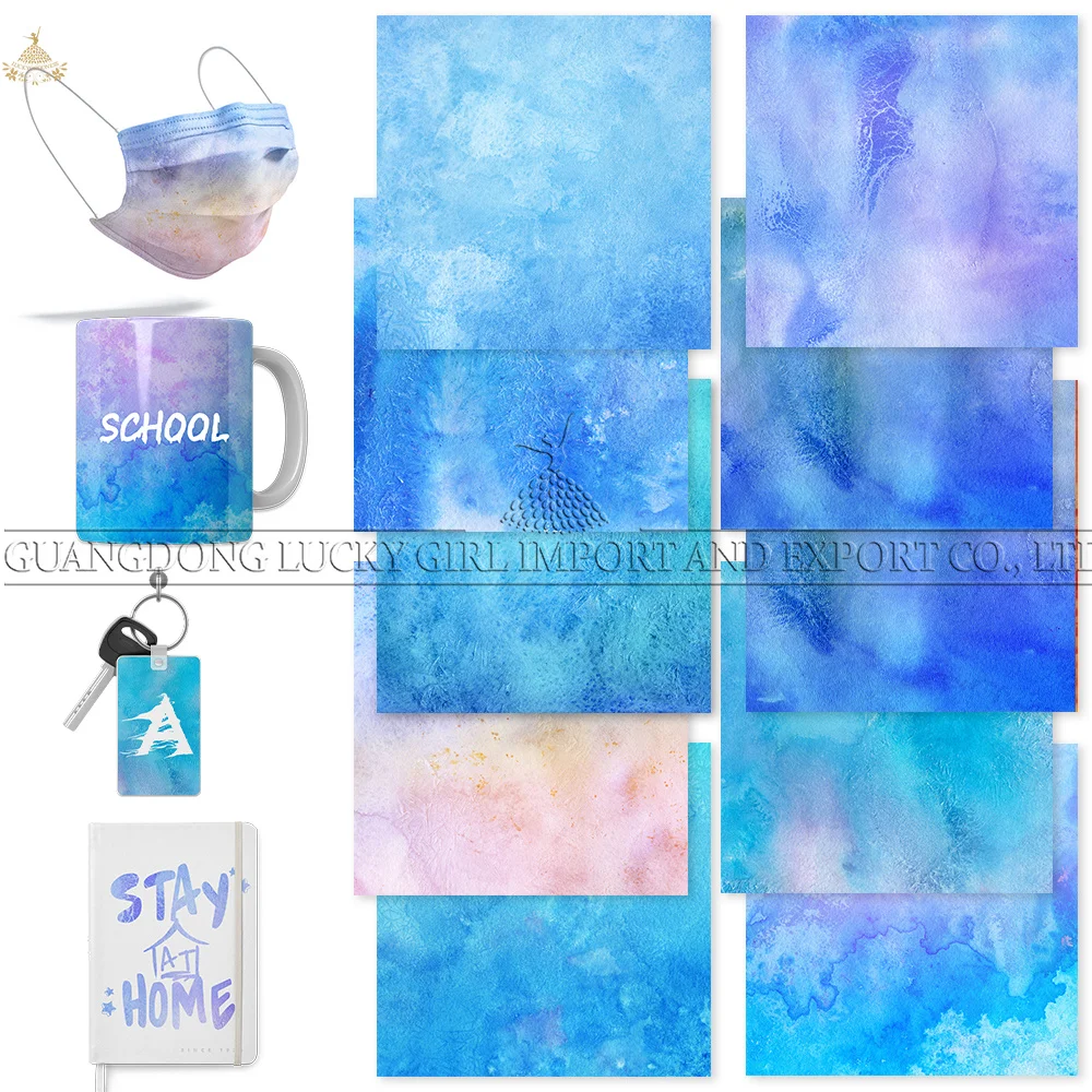 Lucky Goddness 12*12 In Infusible Transfer Ink Sheet Watercolor Sublimation Ink Transfer PaperTransfer Vinyl for Press T-Shirts