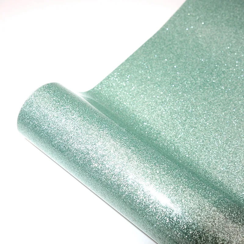 22 Colors Heat Transfer Glitter Vinyl Iron On For clothes Easy To Weed HTV Shirt High Elastic Decor Film Easy To Cut - Image 17