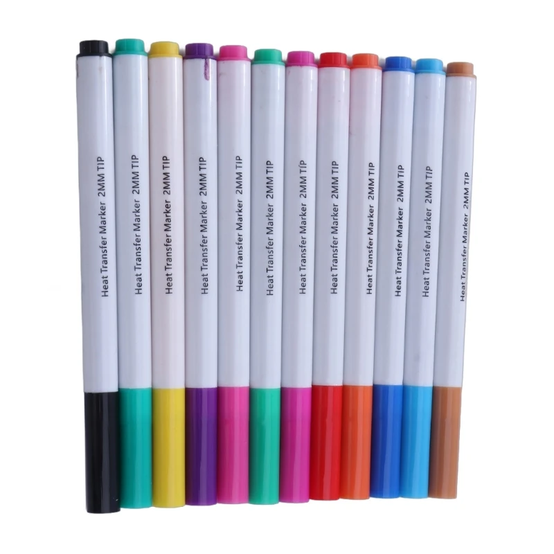 12 Colors Heat Transfer Markers Sublimation Ink Markers Drawing Markers 0.5mm/1mm/2.0mm Tip Sublimation Pen for Crafting 896C - Image 2