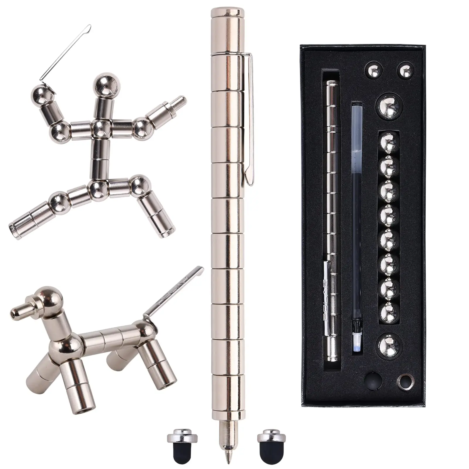 Fidget Magnetic Pen Toy, Magnet Polar Pen, Decompression Writing Pen for Anxiety Relief, Finger Spinning Gifts for kids and Teen - Image 7