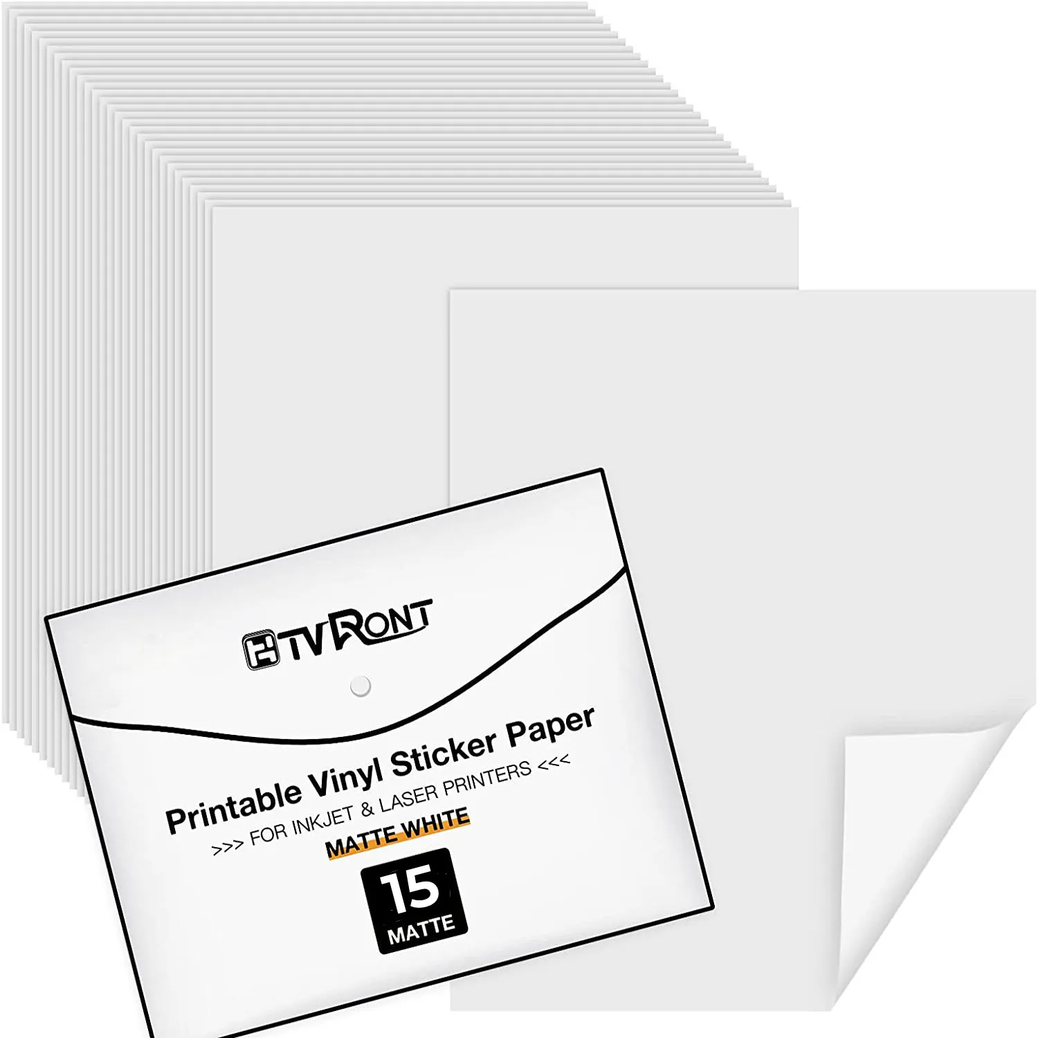 HTVRONT 15 Sheets 11X8.5inch Printable Vinyl Sticker Paper A4 self-adhesive Copy Paper for Inkjet & Laser Printer DIY 8.5x11'' - Image 9
