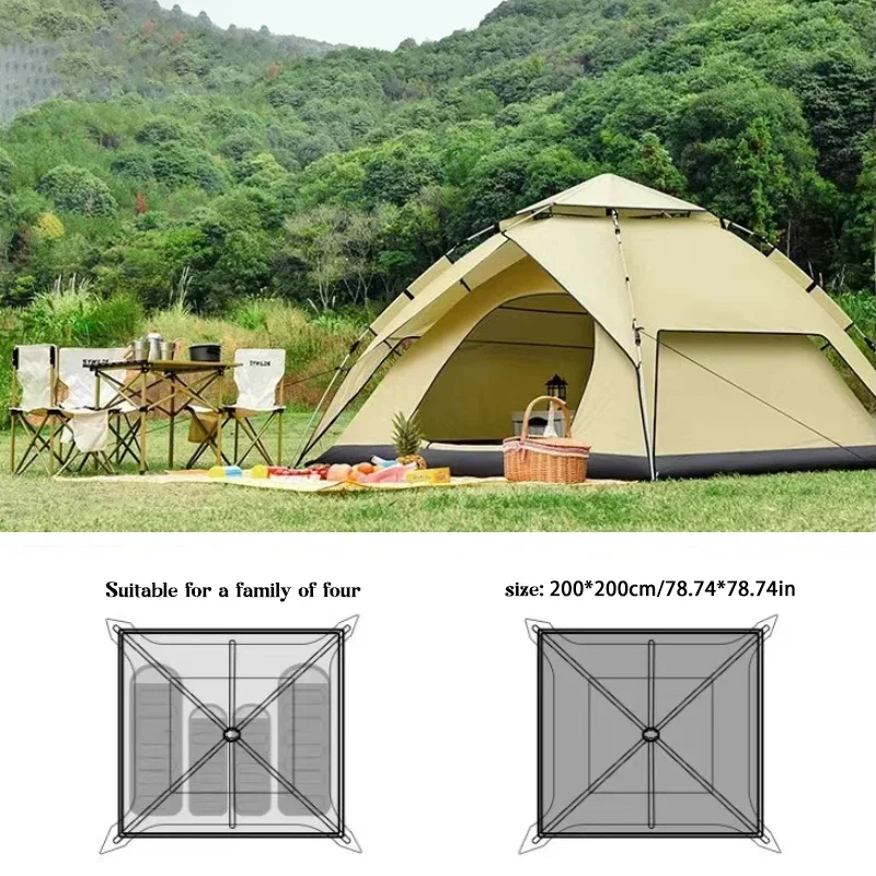 Outdoor Tent Camping Automatic Tent double-deck tents double door tent folding camping tent Waterproof Tents Outdoor fish tent - Image 5