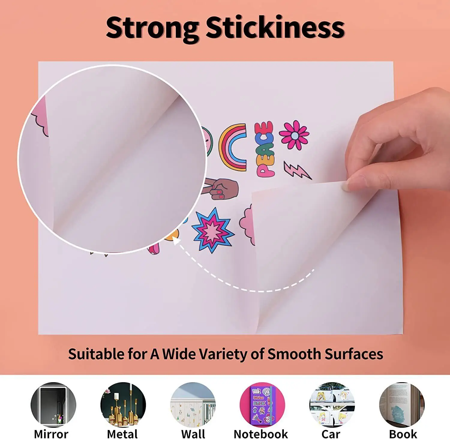 HTVRONT 30 Sheets Printable Vinyl Matte Glossy Sticker Paper for Inkjet Printer Laser Printer Waterproof Sticker Paper 100g - Image 4