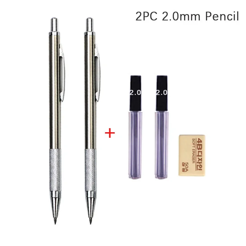 0.3 0.5 0.7 0.9 1.3 2.0mm Mechanical Pencil Set Full Metal Art Drawing Painting Automatic Pencil with Leads Office School Supply - Image 25