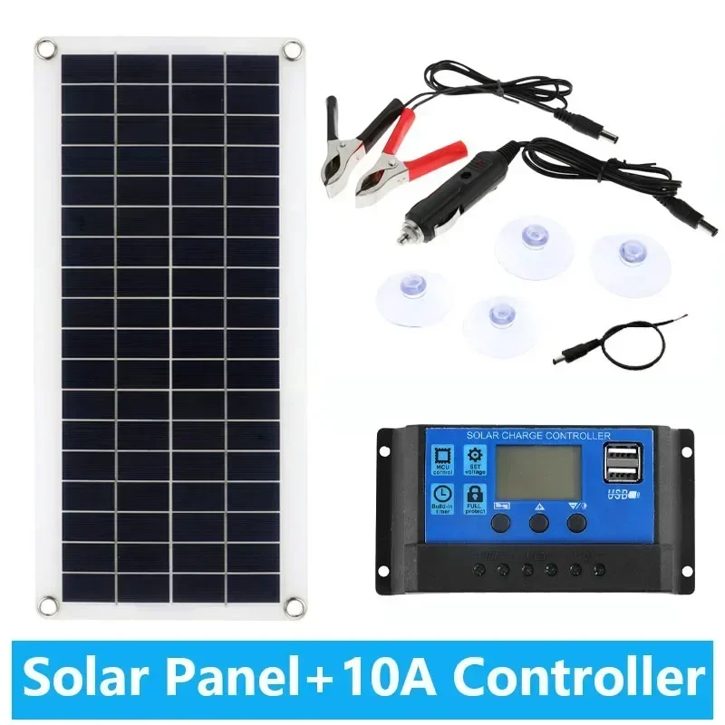 20W-1000W Solar Panel 12V Solar Cell 100A Controller Solar Panel for Phone RV Car MP3 PAD Charger Outdoor Battery Supply Camping - Image 7