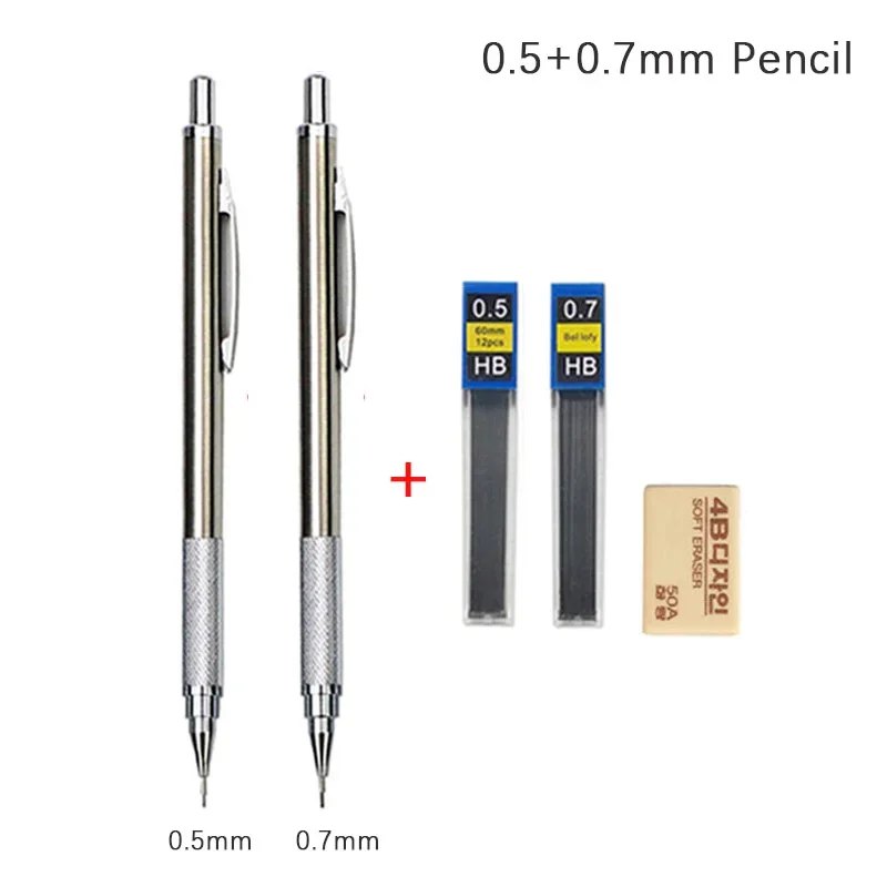 0.3 0.5 0.7 0.9 1.3 2.0mm Mechanical Pencil Set Full Metal Art Drawing Painting Automatic Pencil with Leads Office School Supply - Image 21