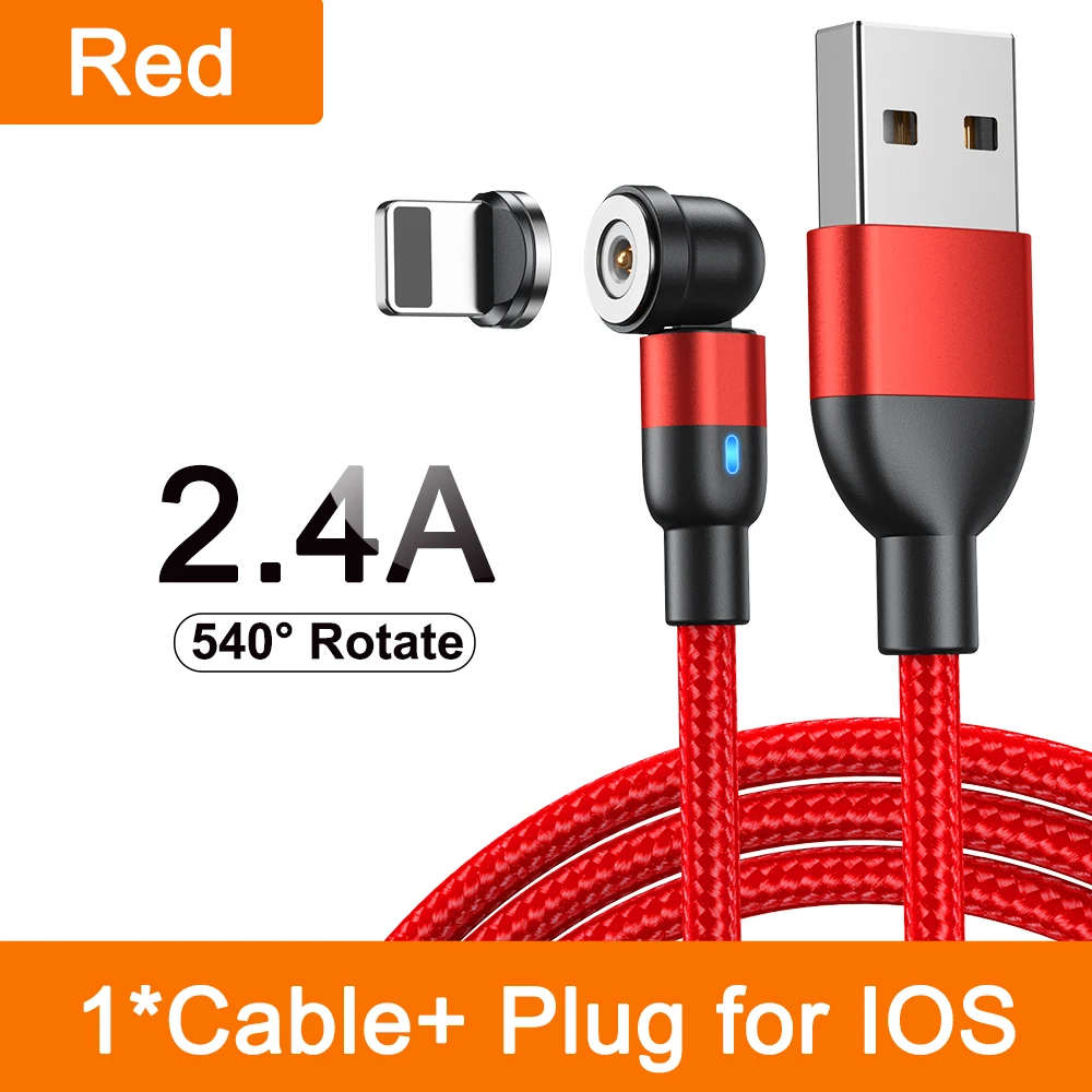 AUFU Magnetic Cable 3M 540 Rotate Magnet Charger Micro USB Type C Cable Mobile Phone Wire Cord For iPhone Samsung Xiaomi Redmi - Image 21