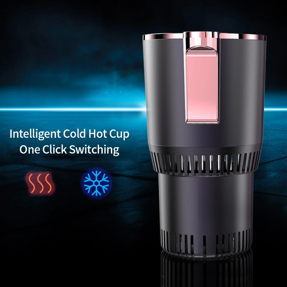 Smart Car 2-In-1 Hot And Cold Cup Drinks Holder Home Fast Refrigeration Cooling/Heating Mini Touch Screen Beverage Mug - Image 4