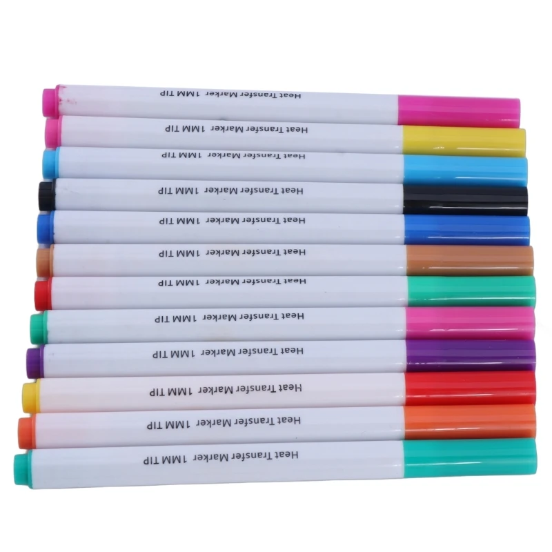 12 Colors Heat Transfer Markers Sublimation Ink Markers Drawing Markers 0.5mm/1mm/2.0mm Tip Sublimation Pen for Crafting 896C - Image 6
