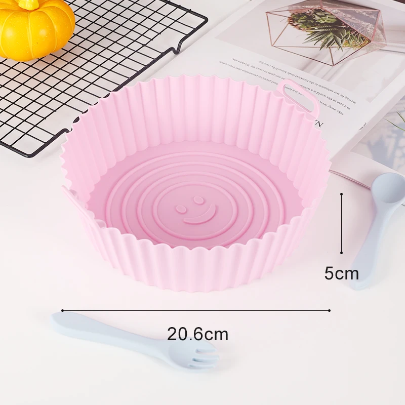 Silicone Basket Pot Tray Airfryer Liner For Air Fryer Reusable Container Accessories Pan Baking Mold Canister Shape Protector - Image 14