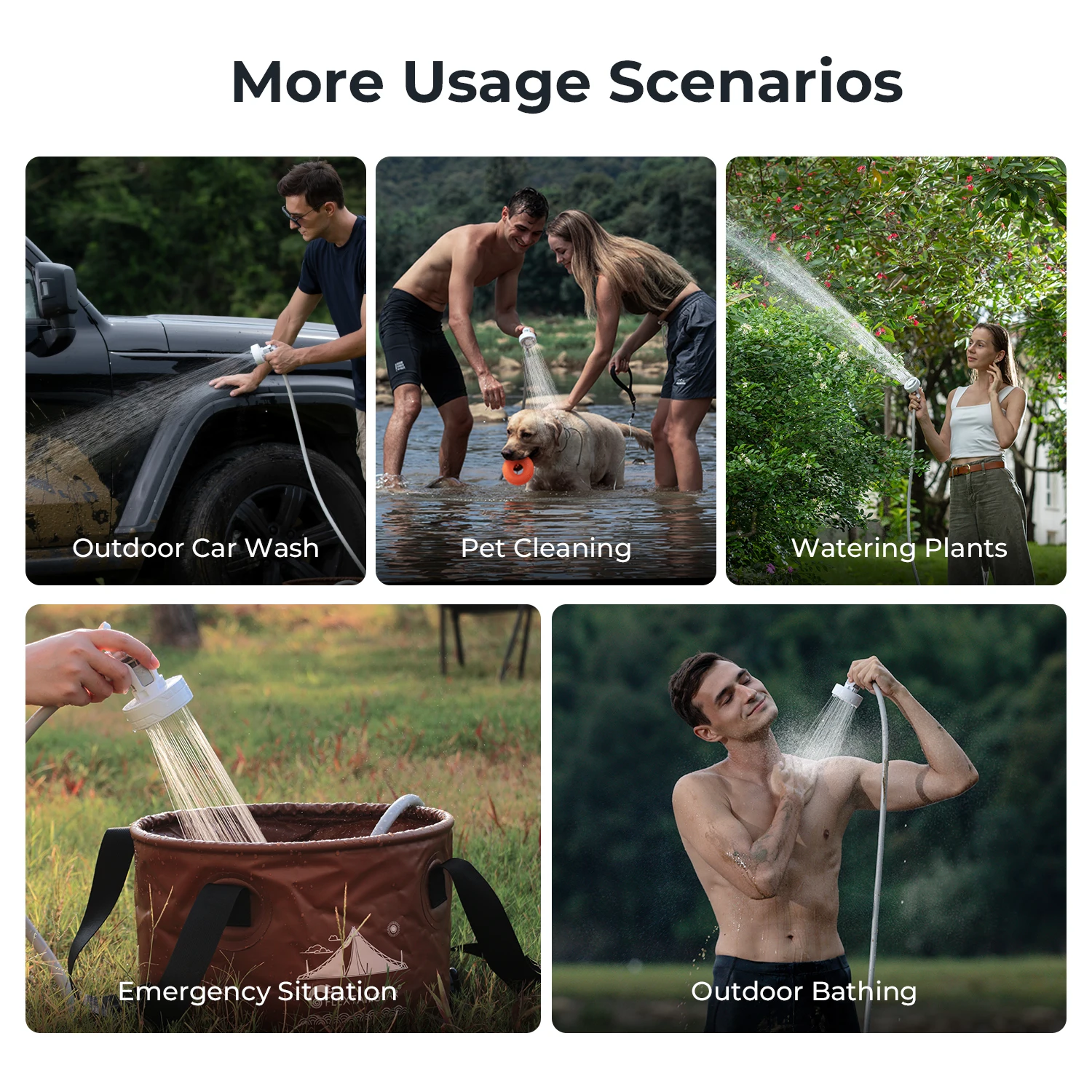 FLEXTAIL MAX SHOWER - Portable Electric Shower Pump IPX7 Waterproof for Outdoor Shower, Car Washing, Dishwashing, Pet Cleaning - Image 6