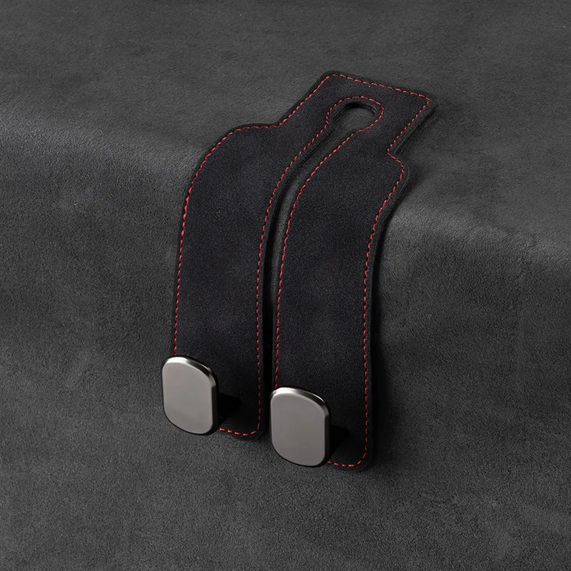2 in 1 Car Headrest Hook Premium Suede Rear Seat Hanging Dual Hook Load-Bearing Alloy Hook Hanger Auto Interior Accessories - Image 7
