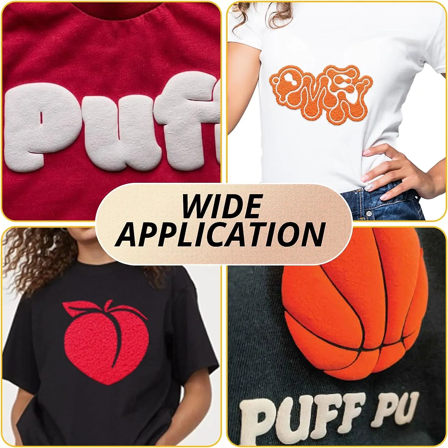 HTVRONT 10"X6ft 3D Puff Heat Transfer Vinyl Roll 7 Colors for Clothing T-shirt Printing DIY Iron on HTV Christmas Gift - Image 5