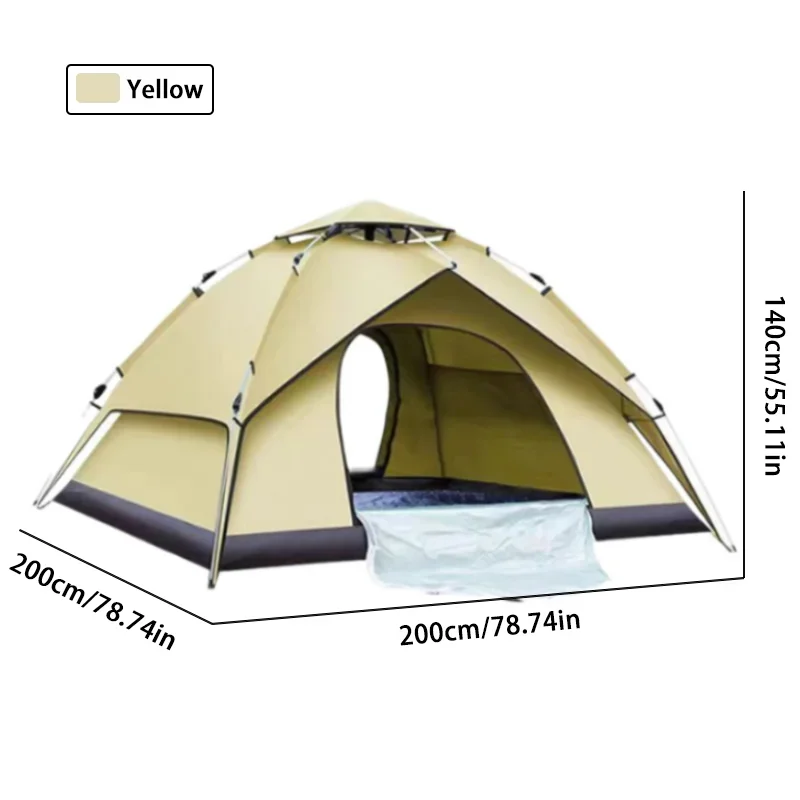 Outdoor Tent Camping Automatic Tent double-deck tents double door tent folding camping tent Waterproof Tents Outdoor fish tent - Image 4