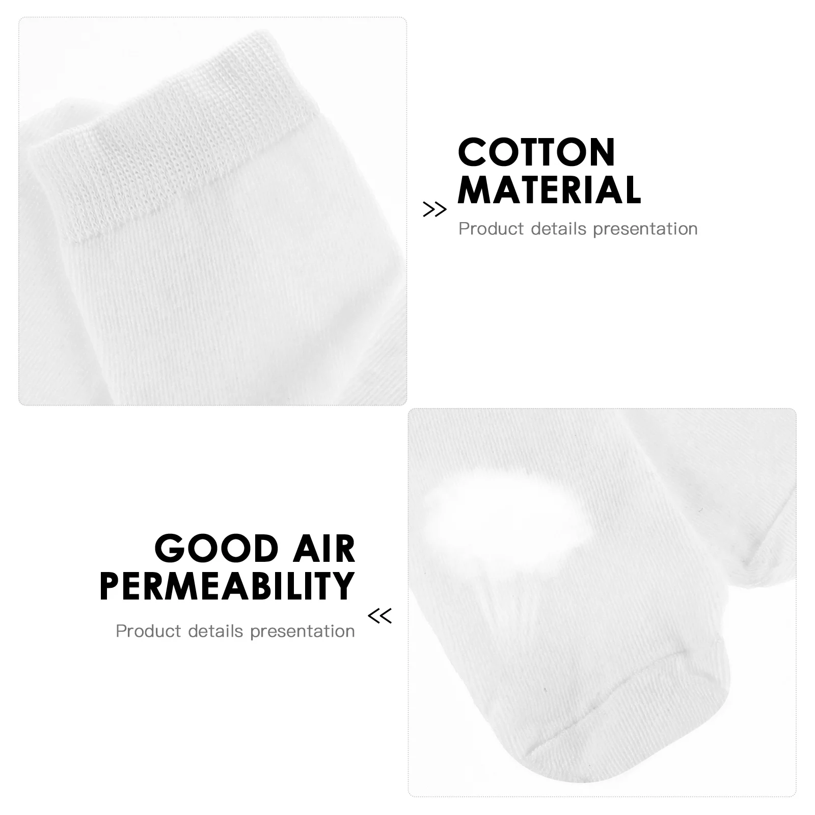 6 Pairs Blank White Socks Embryo Sports Socks Diy Sublimation Socks Printable Cotton Straight Socks Elastic Sportswear - Image 3