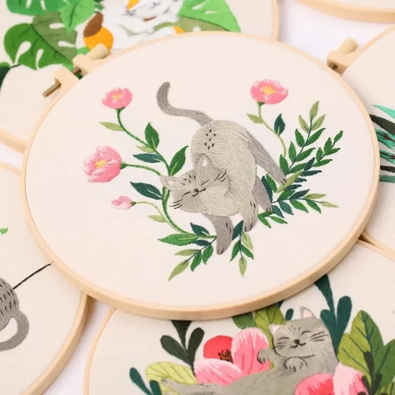 2024 New Embroidery Diy Material Package Kit Cat Pattern Cross Stitch Table Painting Hanging Picture - Image 3
