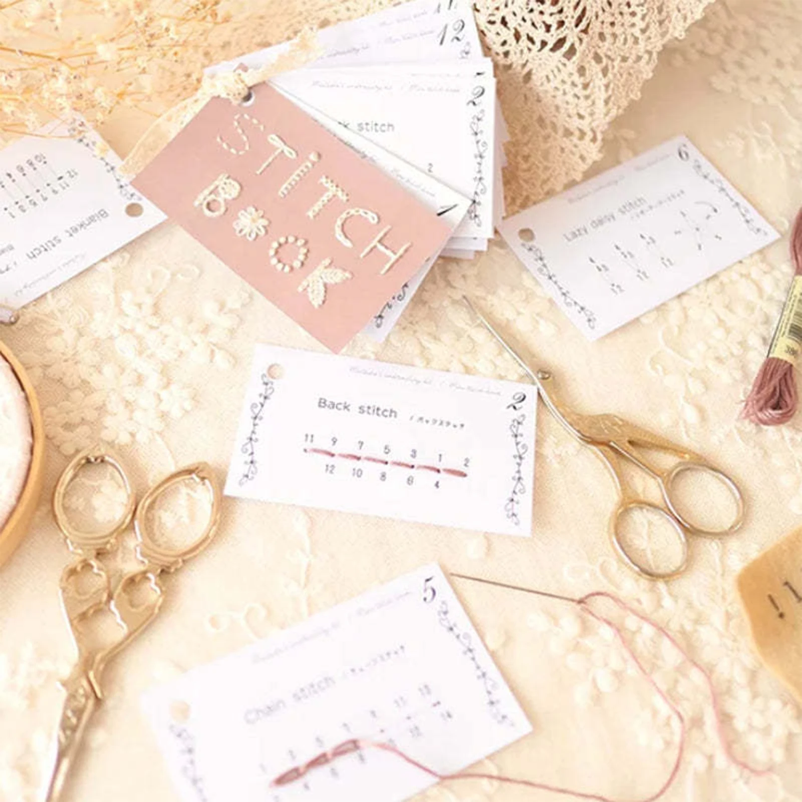 Mini Sewing Book Set Mini Sewing Book Embroidery Portable Travel Sewing Kit for Embroidery and Sewing Enthusiasts - Image 6