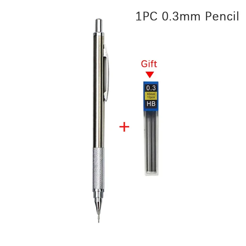 0.3 0.5 0.7 0.9 1.3 2.0mm Mechanical Pencil Set Full Metal Art Drawing Painting Automatic Pencil with Leads Office School Supply - Image 23