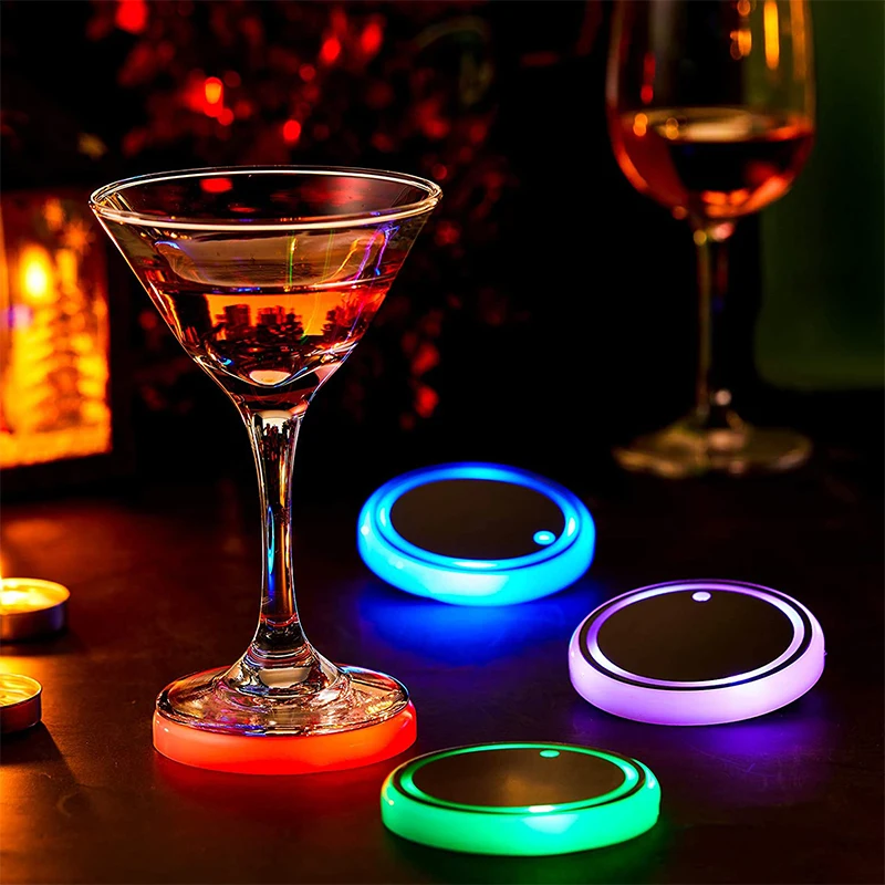 Luminous LED Car Cup Holder Pad Mat Coaster Colorful RGB Light USB Car Styling Atmosphere Lamp Lights Car Interior Accessories - Image 4