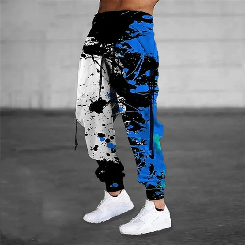New Graffiti Drawstring Long Men's Casual Sweatpants Outdoors Joggers 3D Print Camo Trousers Street Fashion Mens Casual Pants - Image 2
