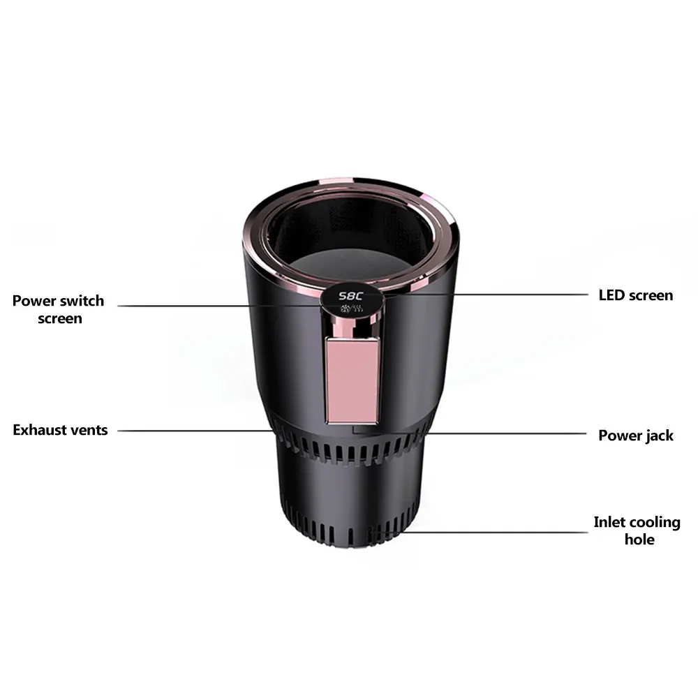 2 in1 Hot And Cold Car Smart Cup Drinks Holders Digital Temperature Display Drink Cup Warmer Cooler For Home Office - Image 6