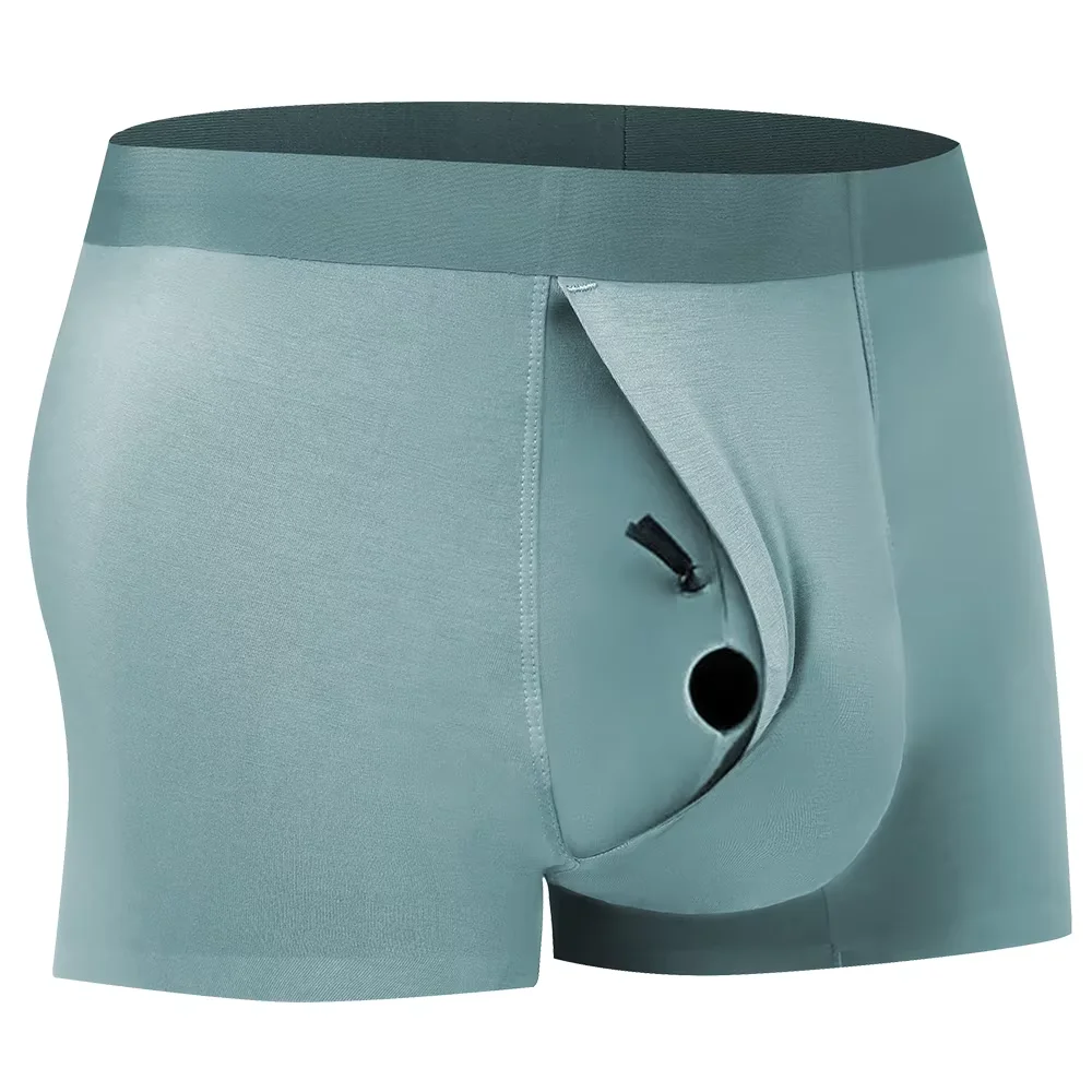 Men's Breathable Underwear Front Open Hole with Adjustable Ring Sheath Boxers Foreskin Long Therapy Enhanced Man Boxers Briefs - Image 11