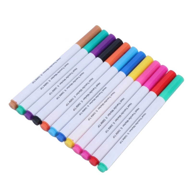 12 Colors Heat Transfer Markers Sublimation Ink Markers Drawing Markers 0.5mm/1mm/2.0mm Tip Sublimation Pen for Crafting 896C - Image 5