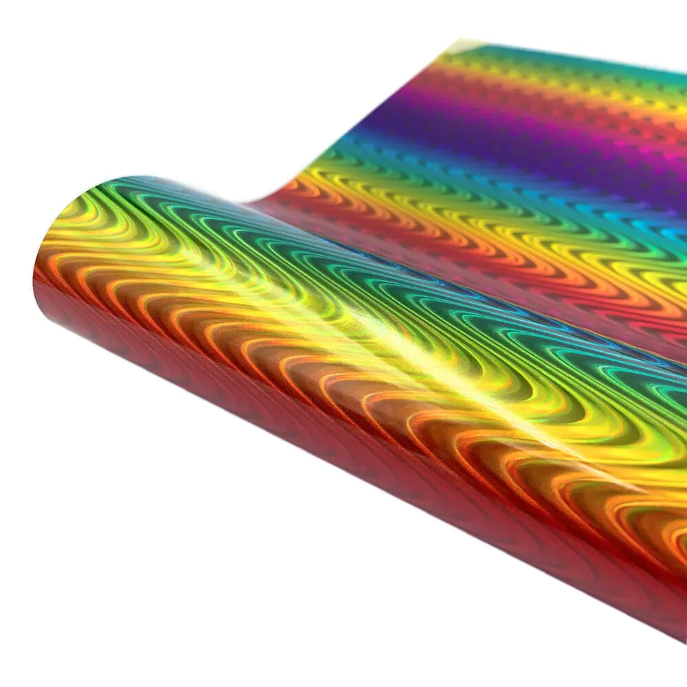 12in x 10in Holographic Rainbow Adhesive Vinyl Film Sheet Mugs Cup Window Ceramics Holiday Decoration For Cut - Image 8