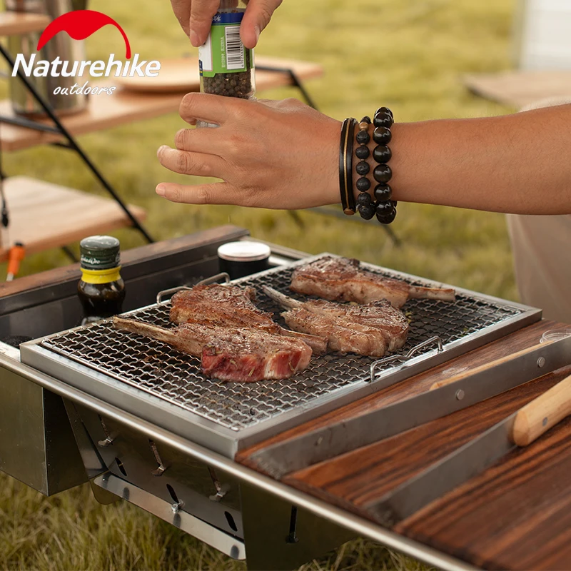 Naturehike Folding Charcoal Grill IGT Table Heater Camping Cookware Accessories Barbecue Stove Firewood Heater Firepit Steel - Image 4