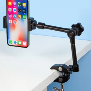 Magic Arm Cell Phone Holder Desktop Smartphone Mount Telephone Stand with Clamp Mobile Cellphone Bracket for Iphone Xiaomi