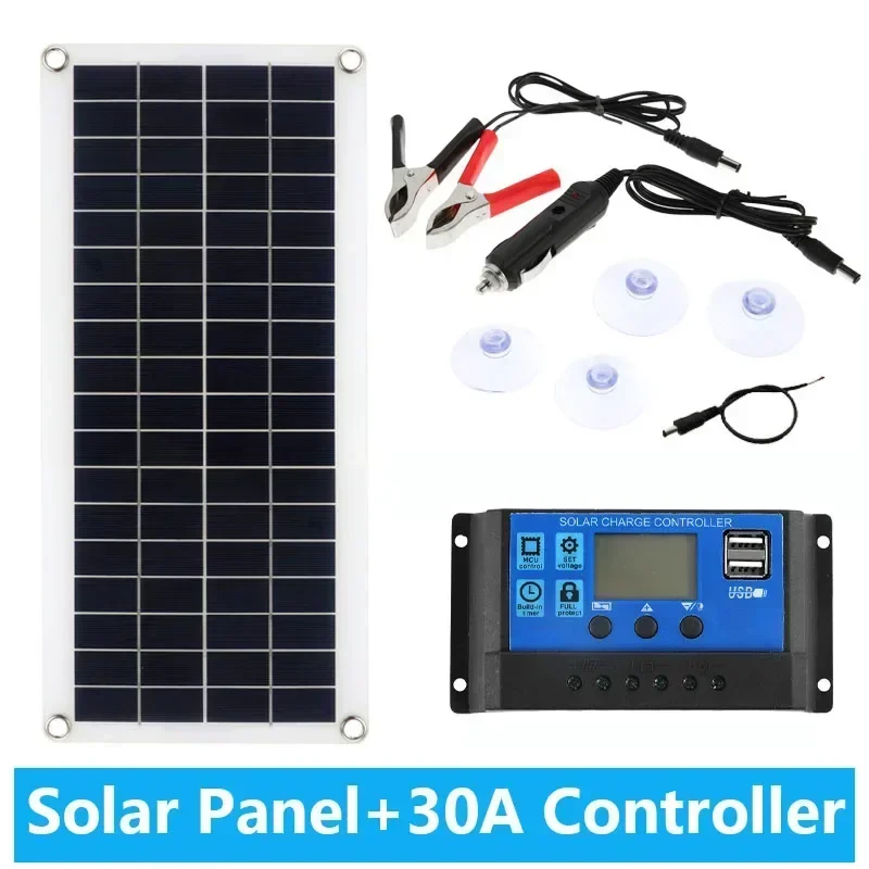 20W-1000W Solar Panel 12V Solar Cell 100A Controller Solar Panel for Phone RV Car MP3 PAD Charger Outdoor Battery Supply Camping - Image 9
