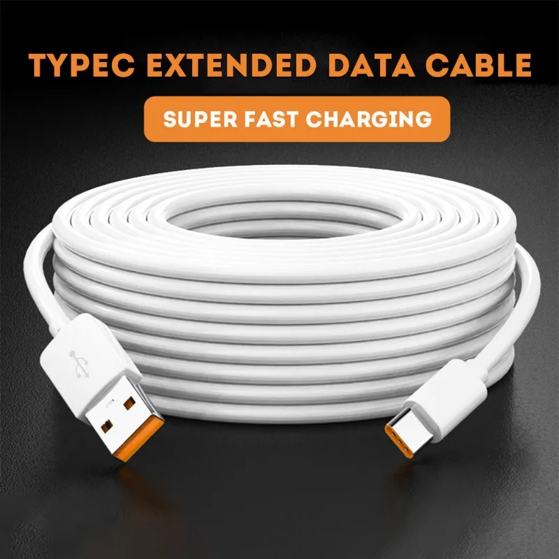 10M/8M/5M/3M Super Long USB Type C Charging Cable Extra Extended 6A Data Transfer Cables for Samsung IPhone Phones Camera Laptop - Image 5