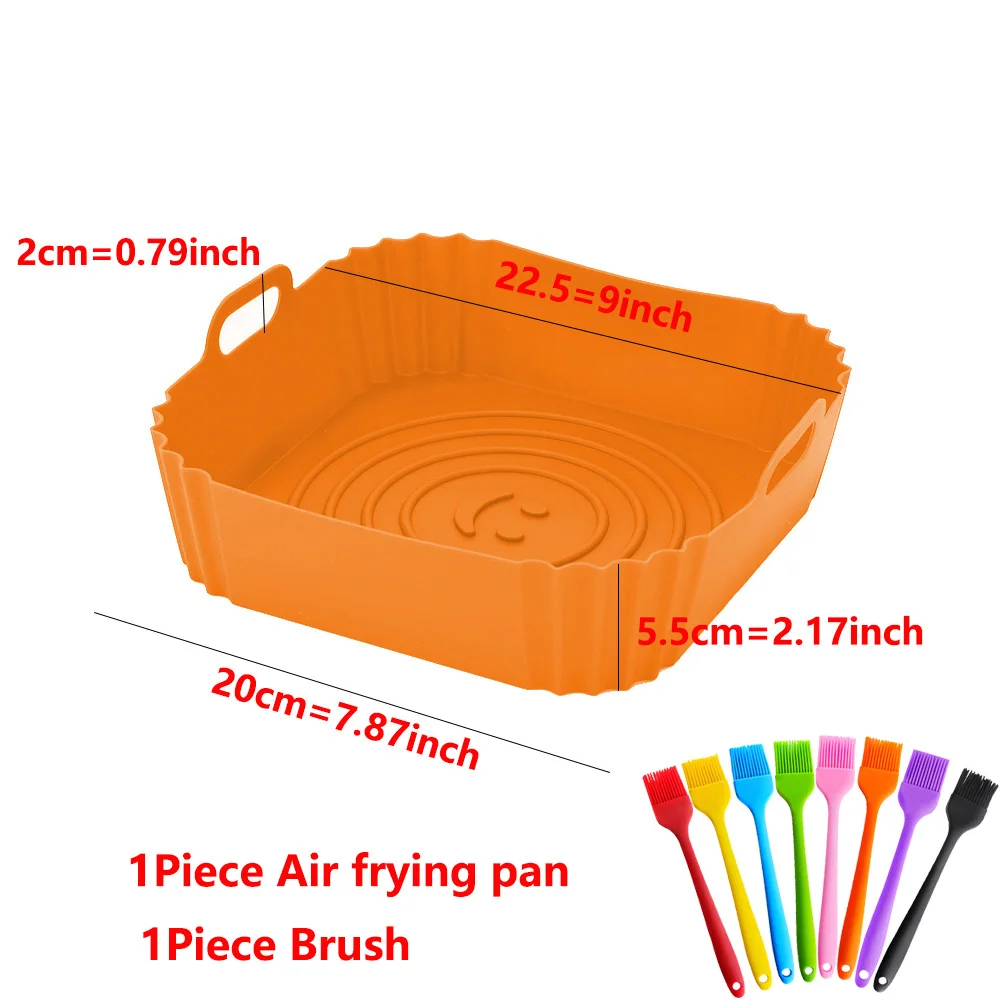 Silicone Basket Pot Tray Airfryer Liner For Air Fryer Reusable Container Accessories Pan Baking Mold Canister Shape Protector - Image 4