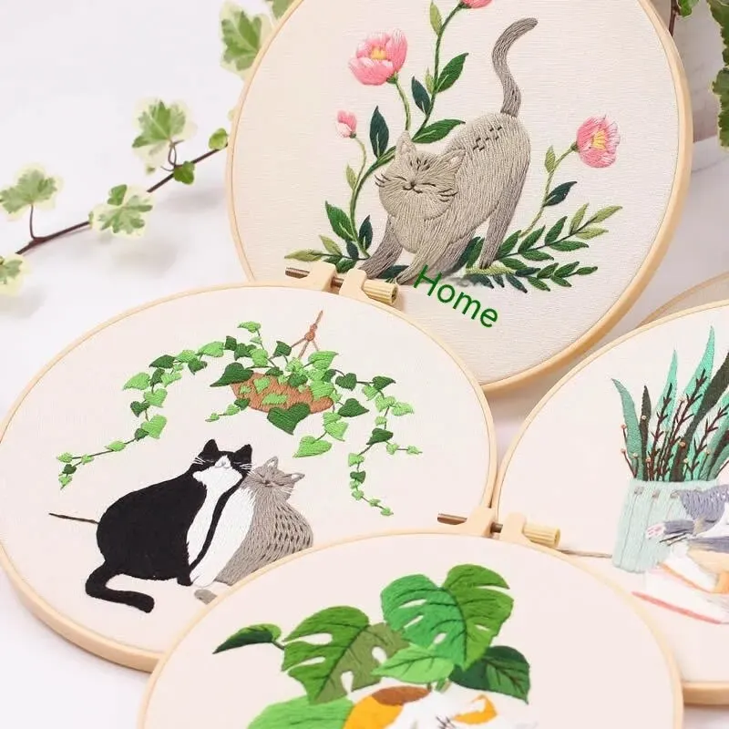 2024 New Embroidery Diy Material Package Kit Cat Pattern Cross Stitch Table Painting Hanging Picture - Image 2