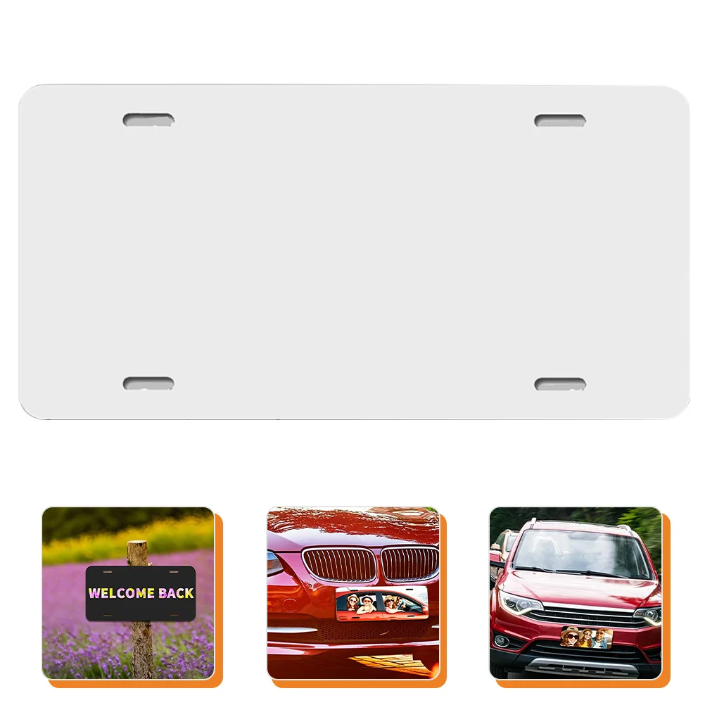 Blank License Plates DIY for Car Heat Transfer Automotive Sublimation Vehicle White Metal - Image 5