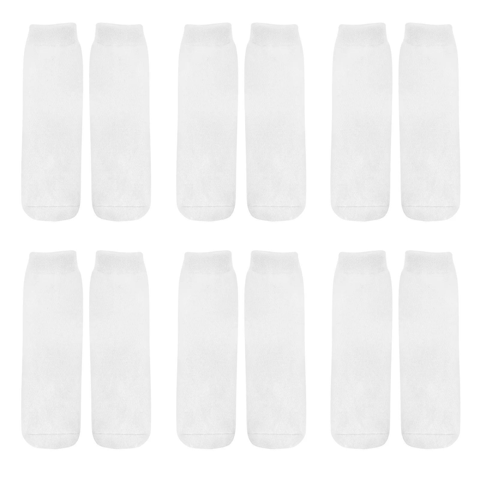 6 Pairs Blank White Socks Embryo Sports Socks Diy Sublimation Socks Printable Cotton Straight Socks Elastic Sportswear - Image 7