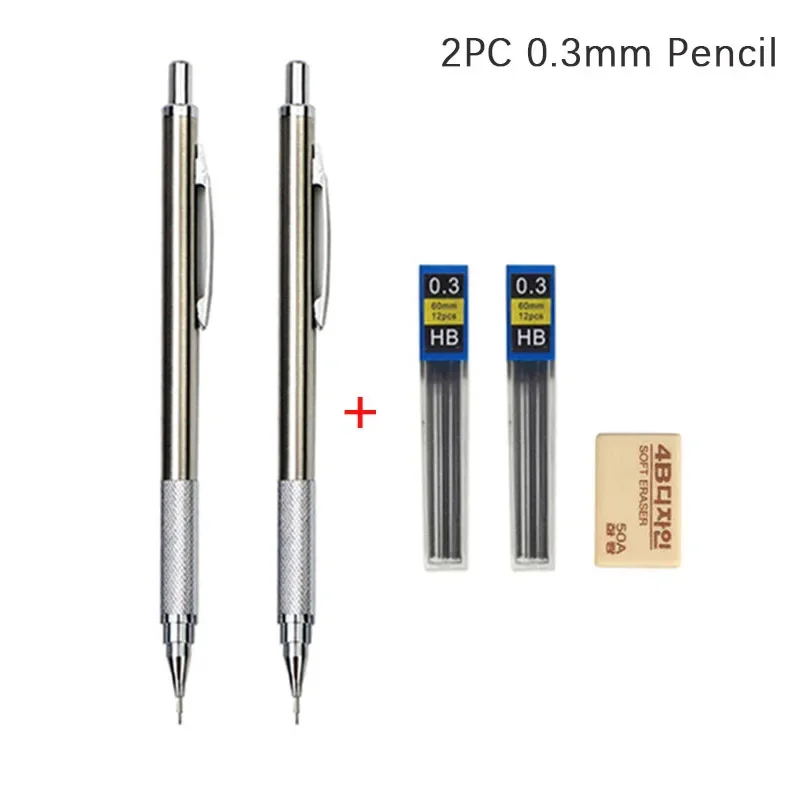 0.3 0.5 0.7 0.9 1.3 2.0mm Mechanical Pencil Set Full Metal Art Drawing Painting Automatic Pencil with Leads Office School Supply - Image 11