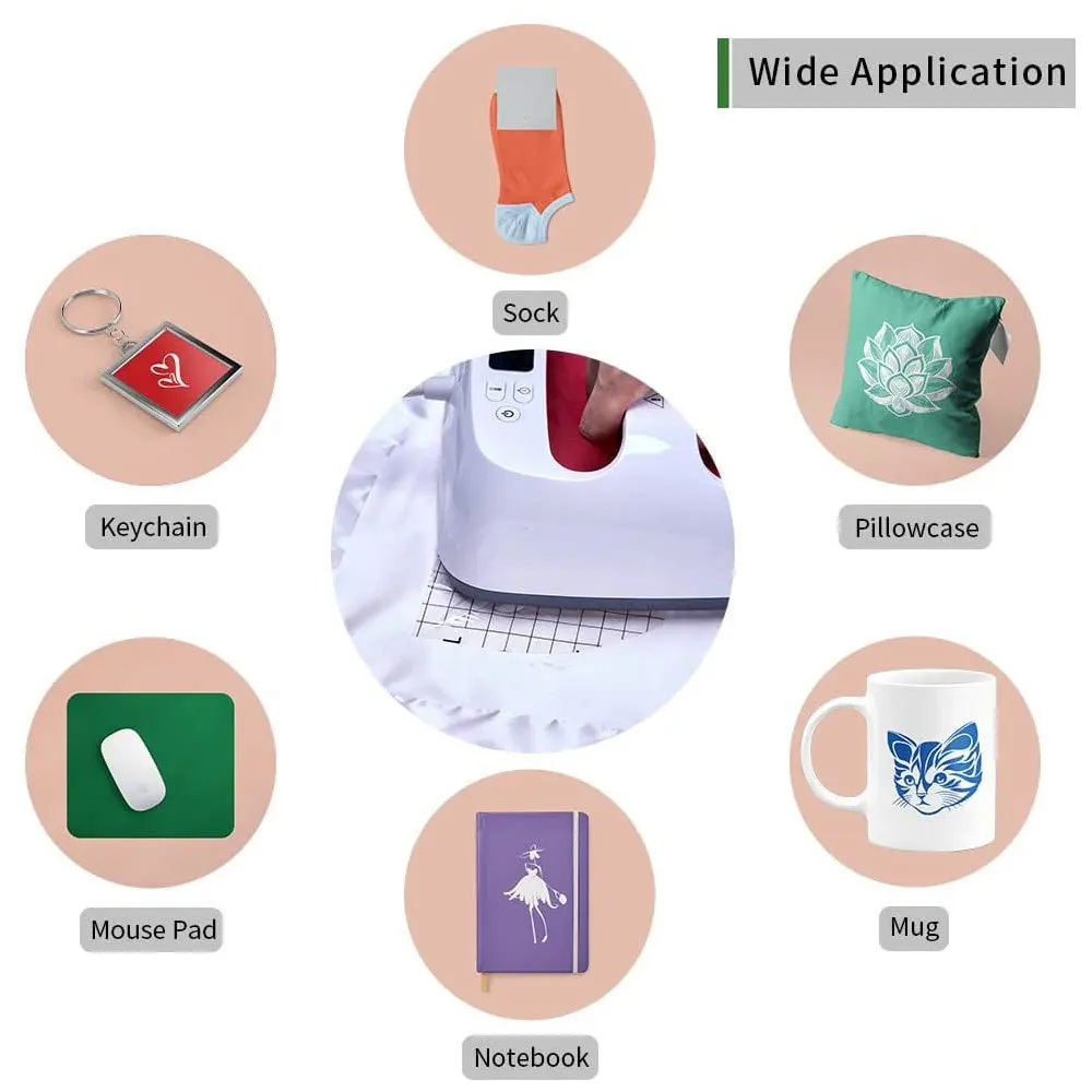 12in x 10in 7 Pure Colors Infusible Transfer Ink Vinyl Film Infusible Sublimation Paper DIY Dress Cups Fabric Decor For cut - Image 3