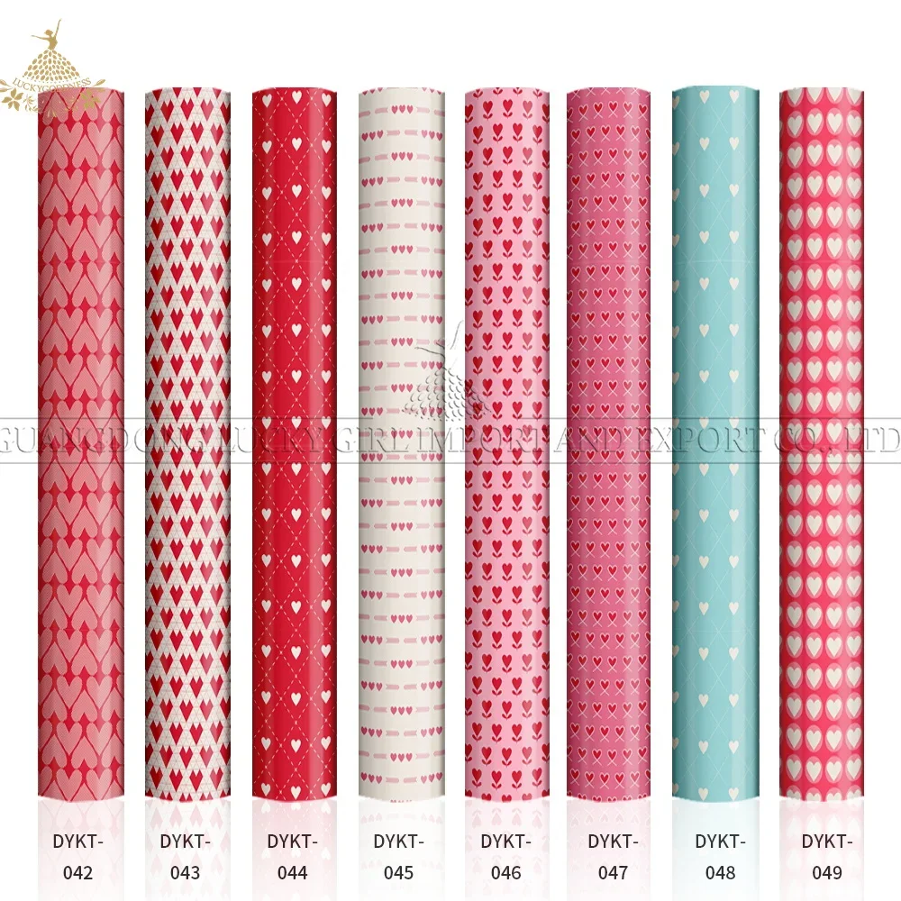 Lucky Goddness Pink Heart Infusible Transfer Ink Sheets 8 Pcs 12x12" Valentine's Day Sublimation Paper for Joy T-shirts Mugs DIY - Image 9