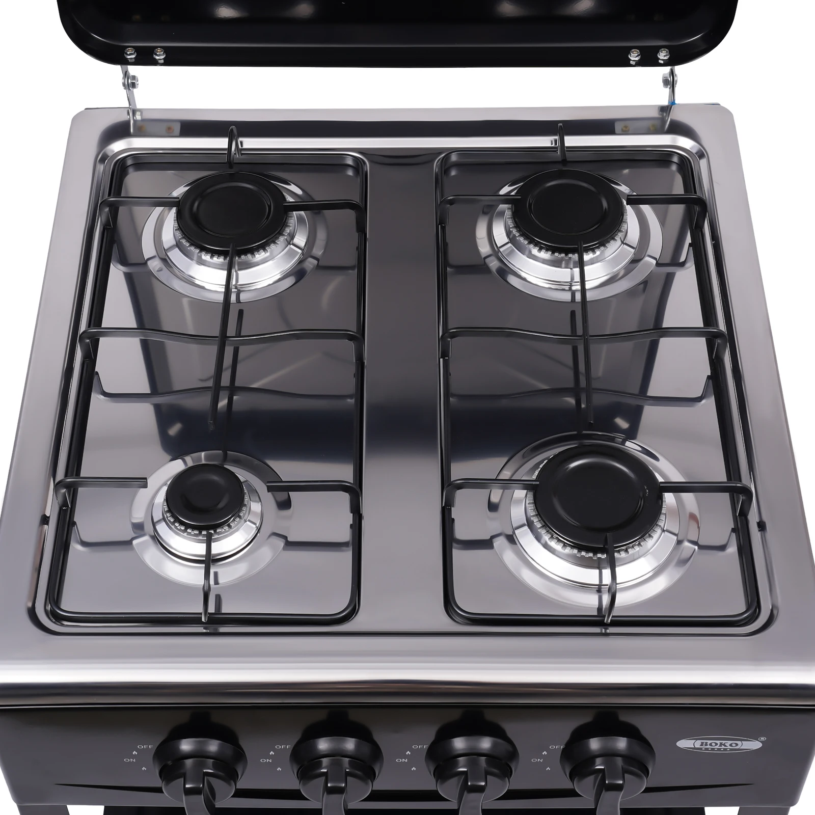 4 Burner Portable Stove Cooker BBQ Grill Windshelter Natural Gas Camping Freestanding Stove For Family Outdoor Activities - Image 6