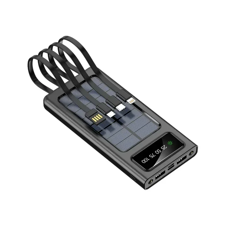 2025 New 50000mAh Large Capacity Solar Power Bank Built-in Cable Outdoor Solar Charger with LED Light Super Fast Charging - Image 7