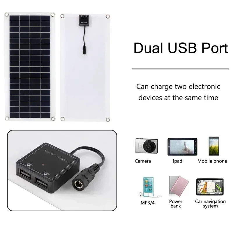 20W-1000W Solar Panel 12V Solar Cell 100A Controller Solar Panel for Phone RV Car MP3 PAD Charger Outdoor Battery Supply Camping - Image 3