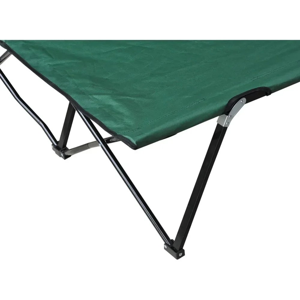 2 Person Folding Camping Cot, 50" Extra Wide Outdoor Portable Sleeping Cot with Carry Bag, Elevated Camping Bed, Beach Hiking - Image 6