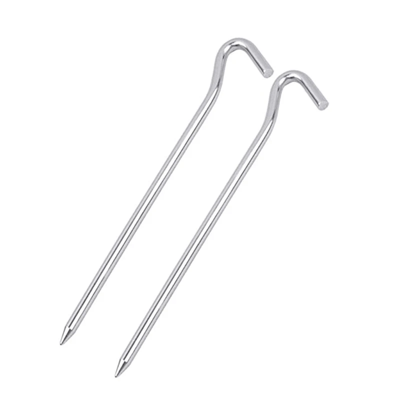 12 Pcs Metal Heavy Duty Camping Pegs Anchors Stakes Tent Canopy Stakes Durbable - Image 5