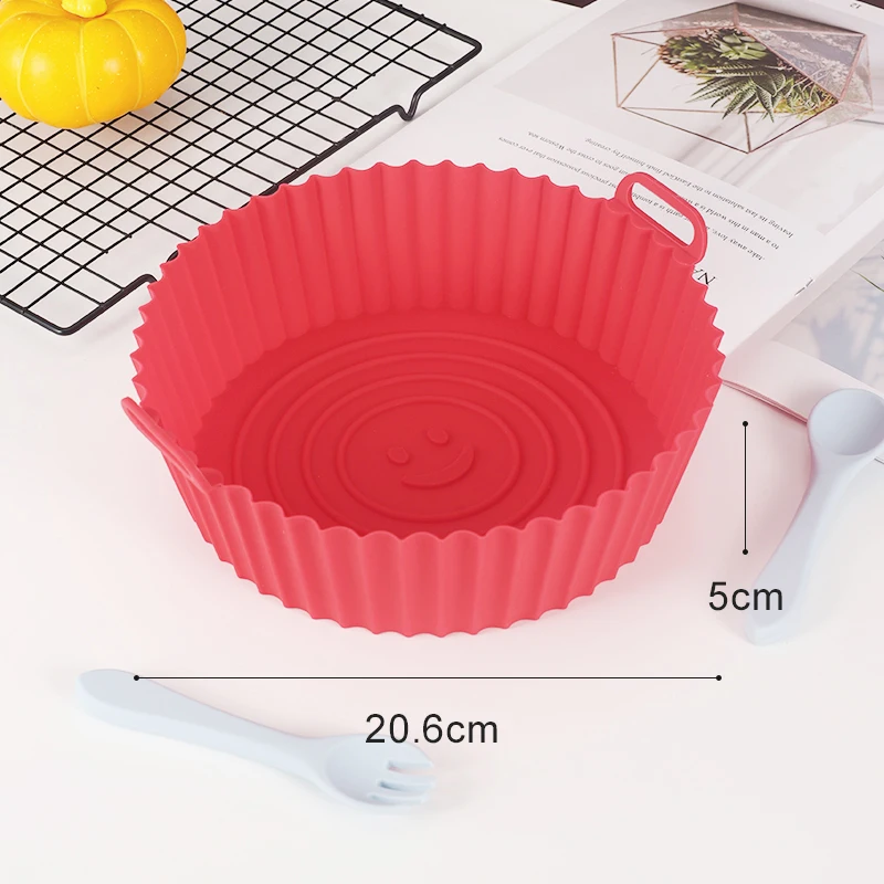 Silicone Basket Pot Tray Airfryer Liner For Air Fryer Reusable Container Accessories Pan Baking Mold Canister Shape Protector - Image 13
